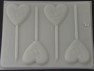 905 LOVE Heart Chocolate or Hard Candy Lollipop Mold